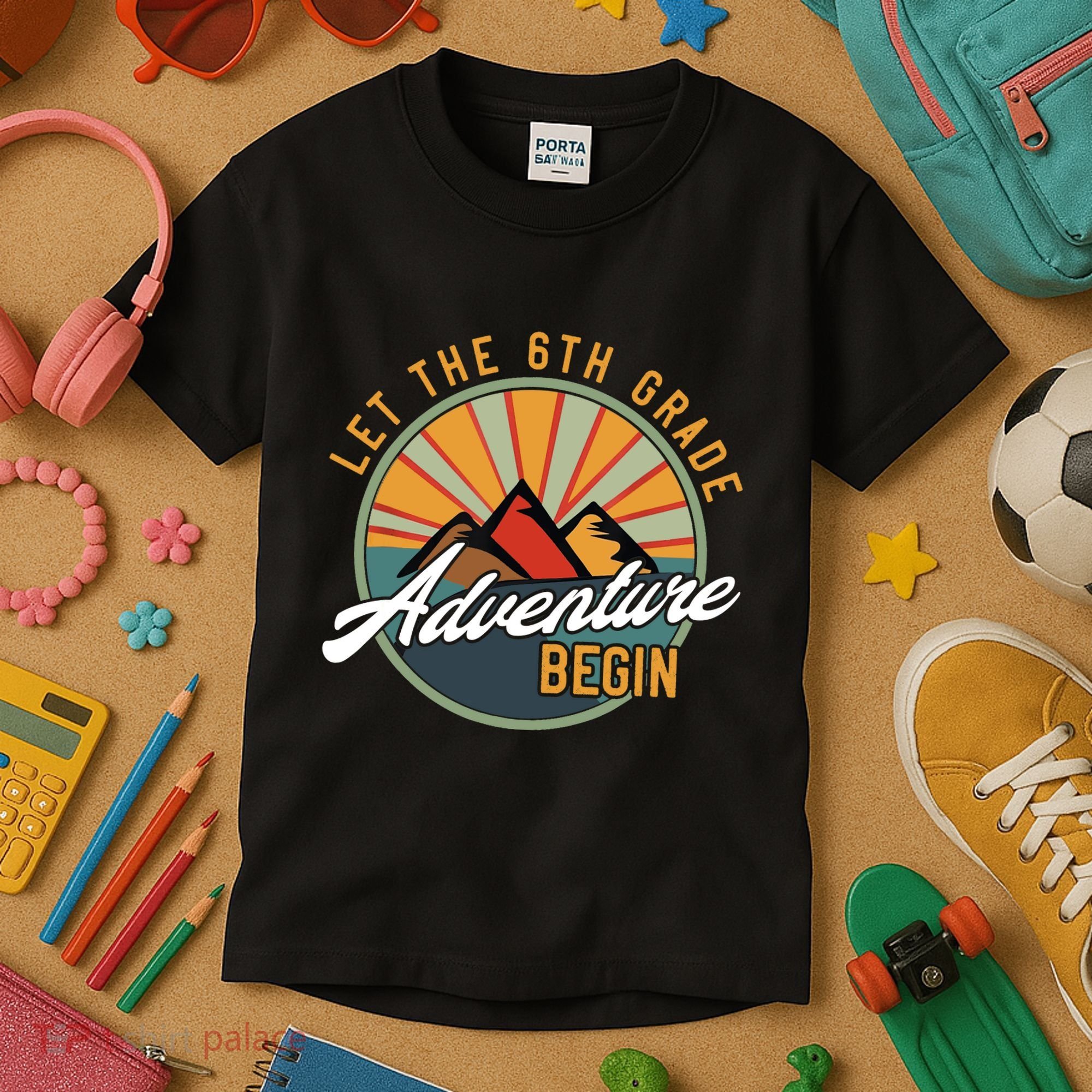 Let The 6th Grade Adventure Begin Sixth Grade Back To School Kids T-Shirt