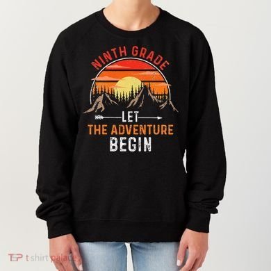 Let The 9th Grade Adventure Begin Ninth Grade Teacher Retro Women's Sweatshirt