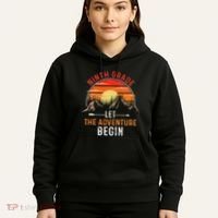 Let The 9th Grade Adventure Begin Ninth Grade Teacher Retro Hoodie thumb 5