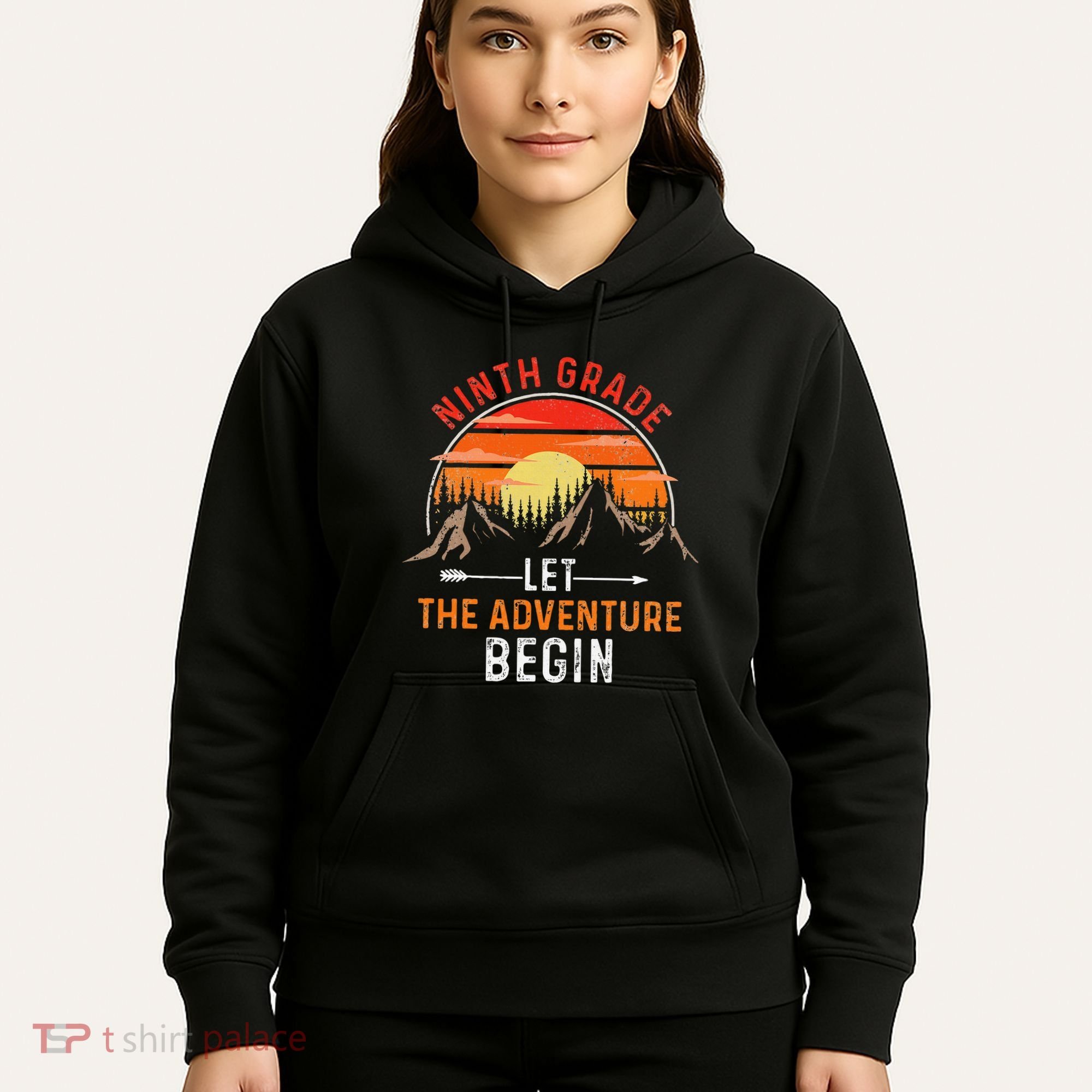 Let The 9th Grade Adventure Begin Ninth Grade Teacher Retro Hoodie