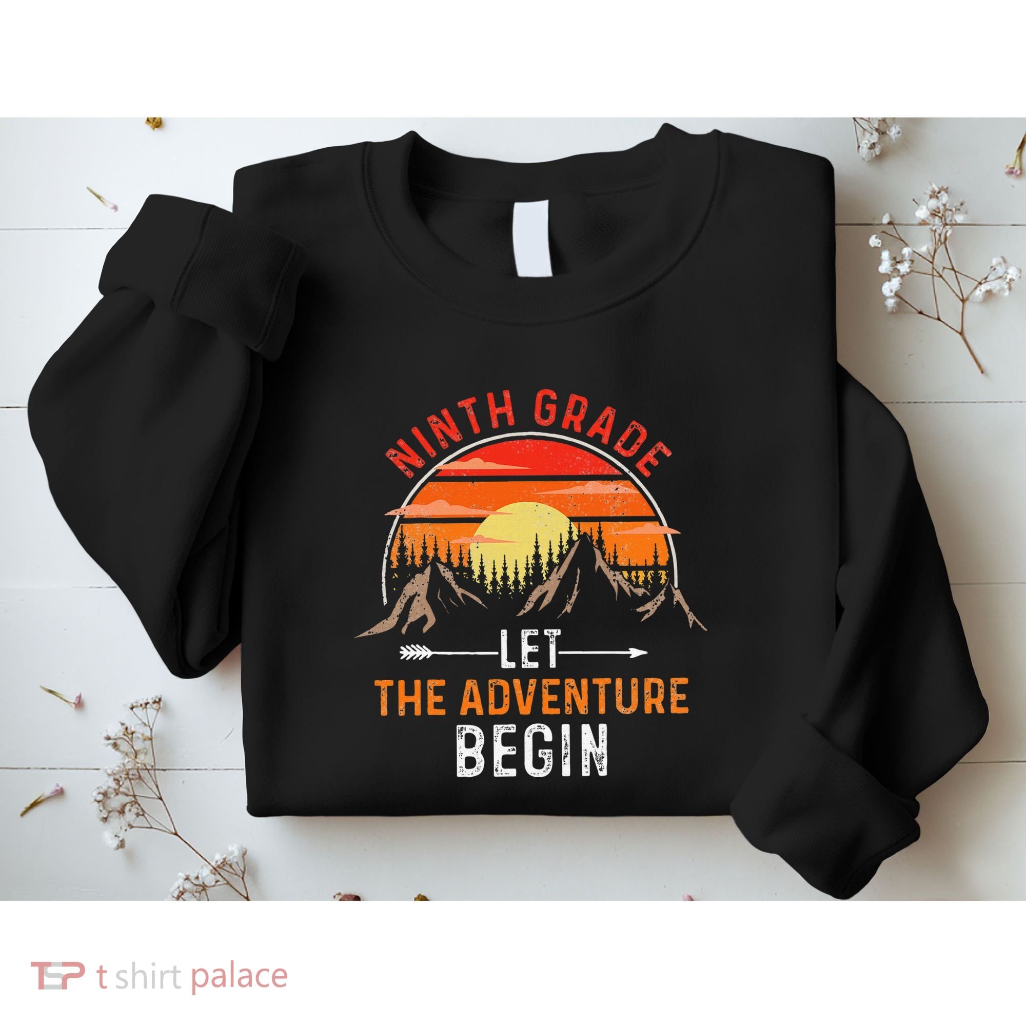 Let The 9th Grade Adventure Begin Ninth Grade Teacher Retro Sweatshirt