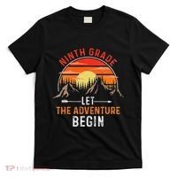 Let The 9th Grade Adventure Begin Ninth Grade Teacher Retro T-Shirt thumb 0