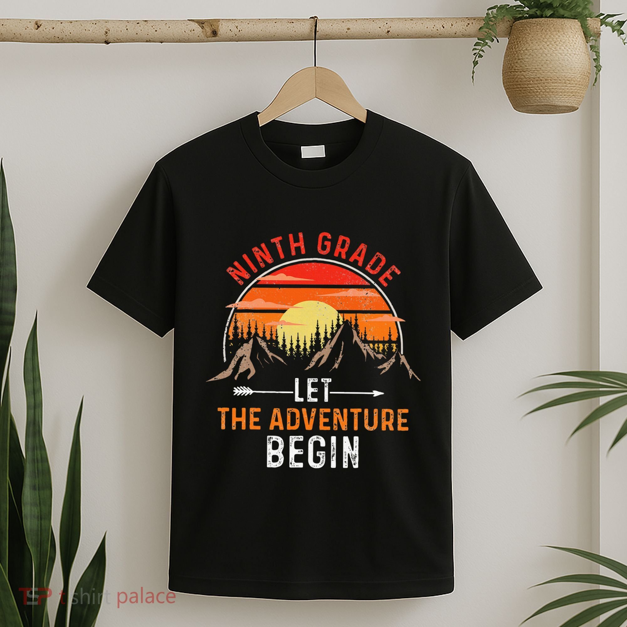 Let The 9th Grade Adventure Begin Ninth Grade Teacher Retro T-Shirt