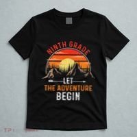 Let The 9th Grade Adventure Begin Ninth Grade Teacher Retro T-Shirt thumb 5