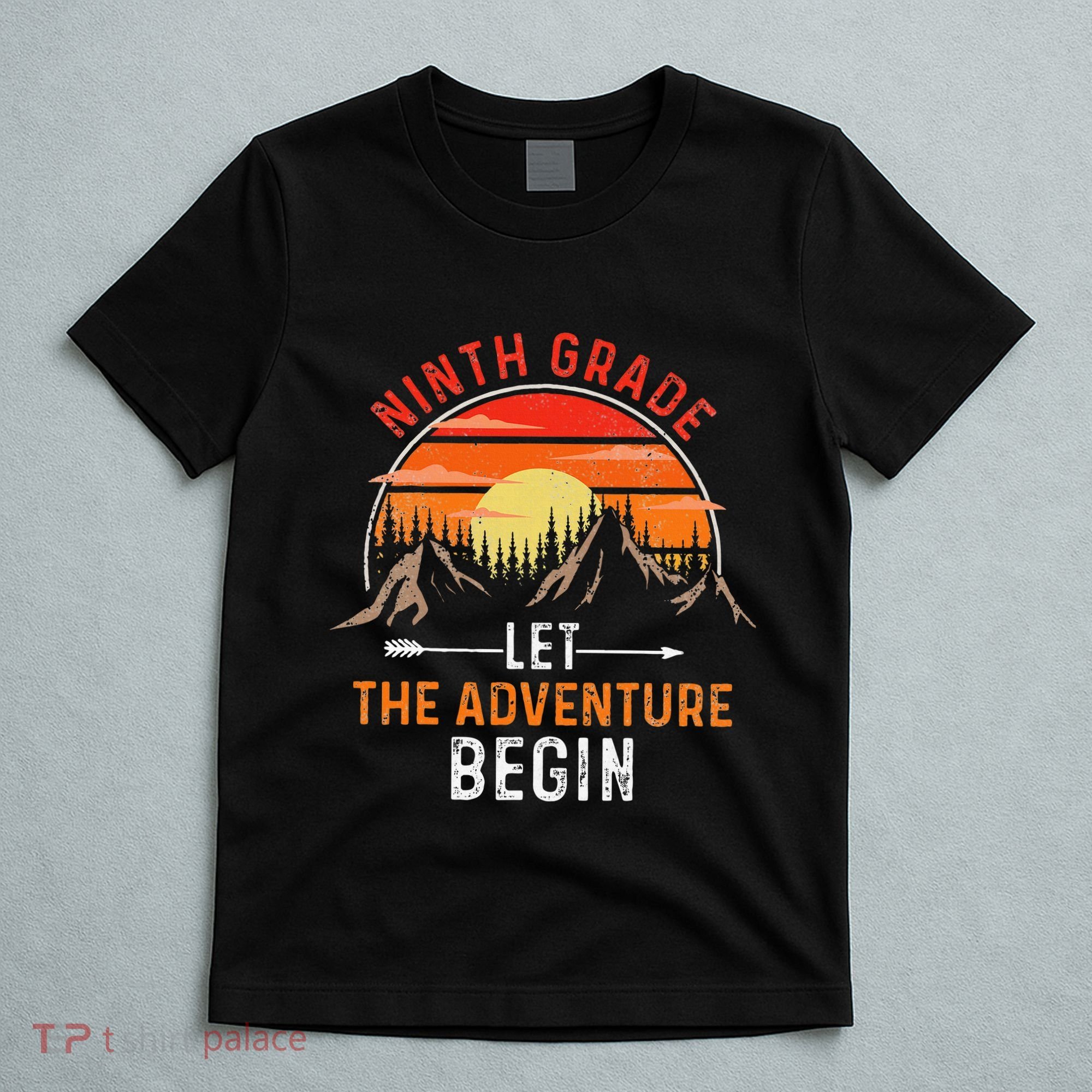 Let The 9th Grade Adventure Begin Ninth Grade Teacher Retro T-Shirt