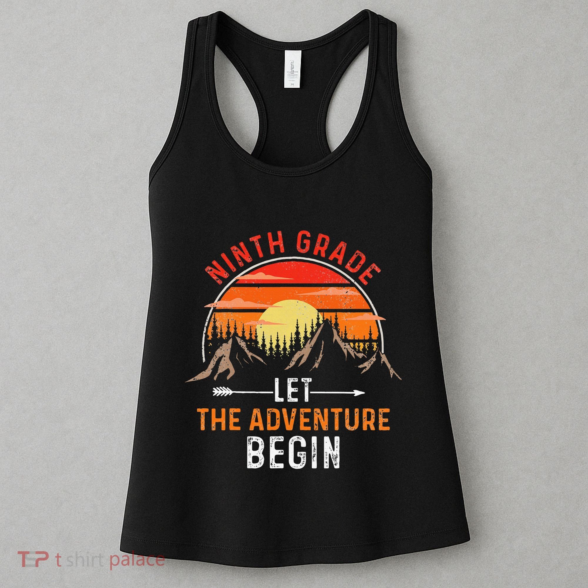 Let The 9th Grade Adventure Begin Ninth Grade Teacher Retro Women's Tank Top