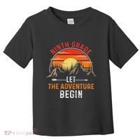 Let The 9th Grade Adventure Begin Ninth Grade Teacher Retro Toddler T-Shirt thumb 0