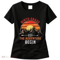 Let The 9th Grade Adventure Begin Ninth Grade Teacher Retro Women's T-Shirt thumb 0