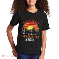 Let The 9th Grade Adventure Begin Ninth Grade Teacher Retro Kids T-Shirt thumb 2