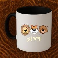 Lion Tiger And Bear Oh My Fun Jungle Zoo Animal Lover Gift Coffee Mug thumb 2
