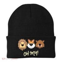 Lion Tiger And Bear Oh My Fun Jungle Zoo Animal Lover Gift Beanie thumb 0