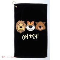 Lion Tiger And Bear Oh My Fun Jungle Zoo Animal Lover Gift Golf Towel thumb 0