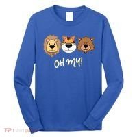 Lion Tiger And Bear Oh My Fun Jungle Zoo Animal Lover Gift Long Sleeve Shirt thumb 0