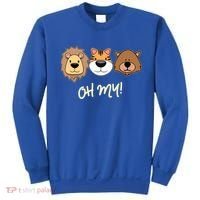 Lion Tiger And Bear Oh My Fun Jungle Zoo Animal Lover Gift Sweatshirt thumb 0