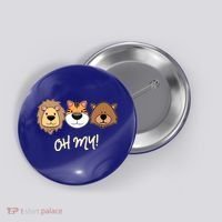 Lion Tiger And Bear Oh My Fun Jungle Zoo Animal Lover Gift Button thumb 0