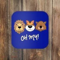 Lion Tiger And Bear Oh My Fun Jungle Zoo Animal Lover Gift Coaster thumb 0