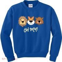 Lion Tiger And Bear Oh My Fun Jungle Zoo Animal Lover Gift Kids Sweatshirt thumb 0
