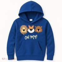 Lion Tiger And Bear Oh My Fun Jungle Zoo Animal Lover Gift Kids Hoodie thumb 0