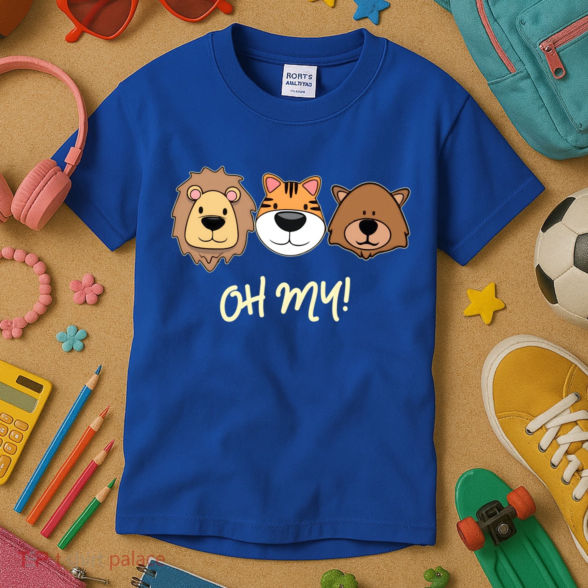 Lion Tiger And Bear Oh My Fun Jungle Zoo Animal Lover Gift Kids T-Shirt