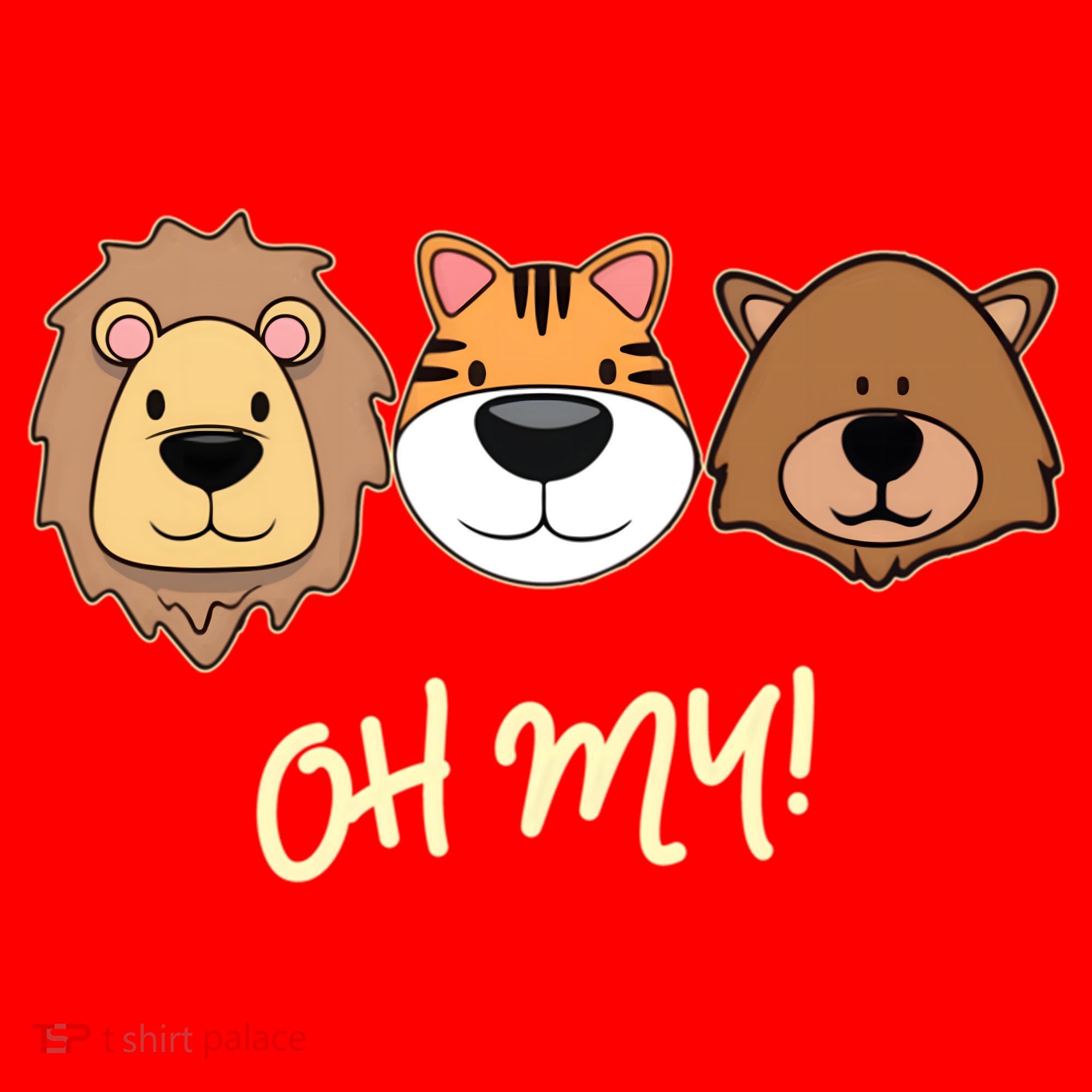 Lion Tiger And Bear Oh My Fun Jungle Zoo Animal Lover Gift Santa Hat