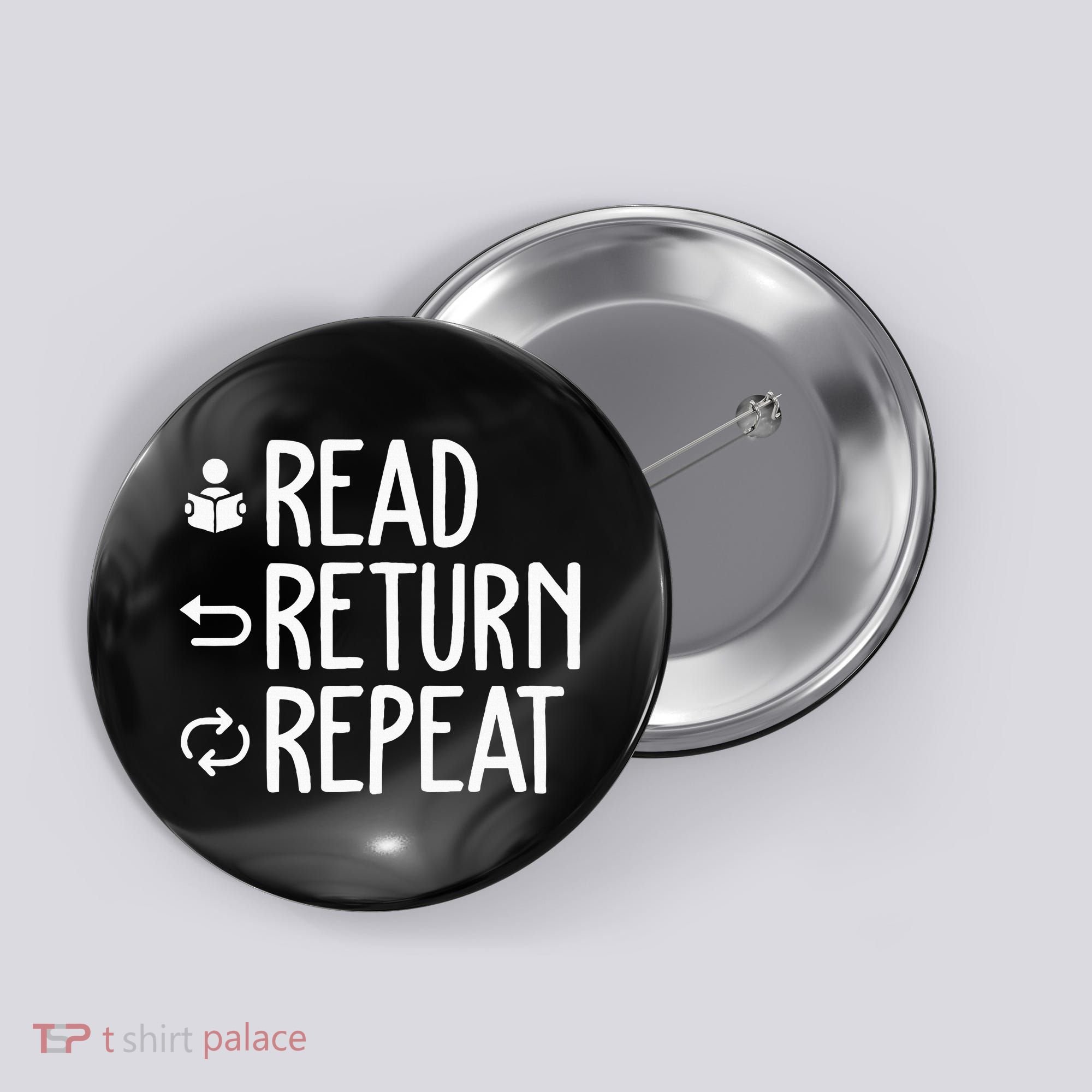 Library Themed Art Librarian Women Library Worker Button