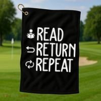 Library Themed Art Librarian Women Library Worker Golf Towel thumb 1