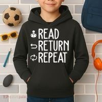 Library Themed Art Librarian Women Library Worker Kids Hoodie thumb 2