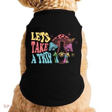 Lets Take A Trip Mushroom Colorful Doggie Tank