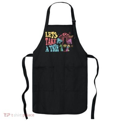 Lets Take A Trip Mushroom Colorful Apron