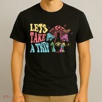 Lets Take A Trip Mushroom Colorful T-Shirt thumb 3