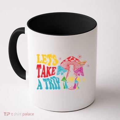 Lets Take A Trip Mushroom Colorful Coffee Mug