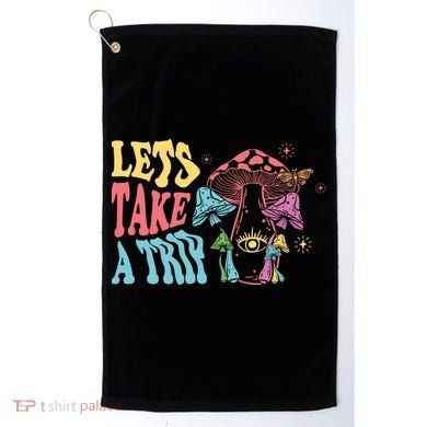 Lets Take A Trip Mushroom Colorful Golf Towel