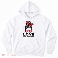 Love Today And Everyday Cute Valentine Hair Bun Hoodie thumb 0
