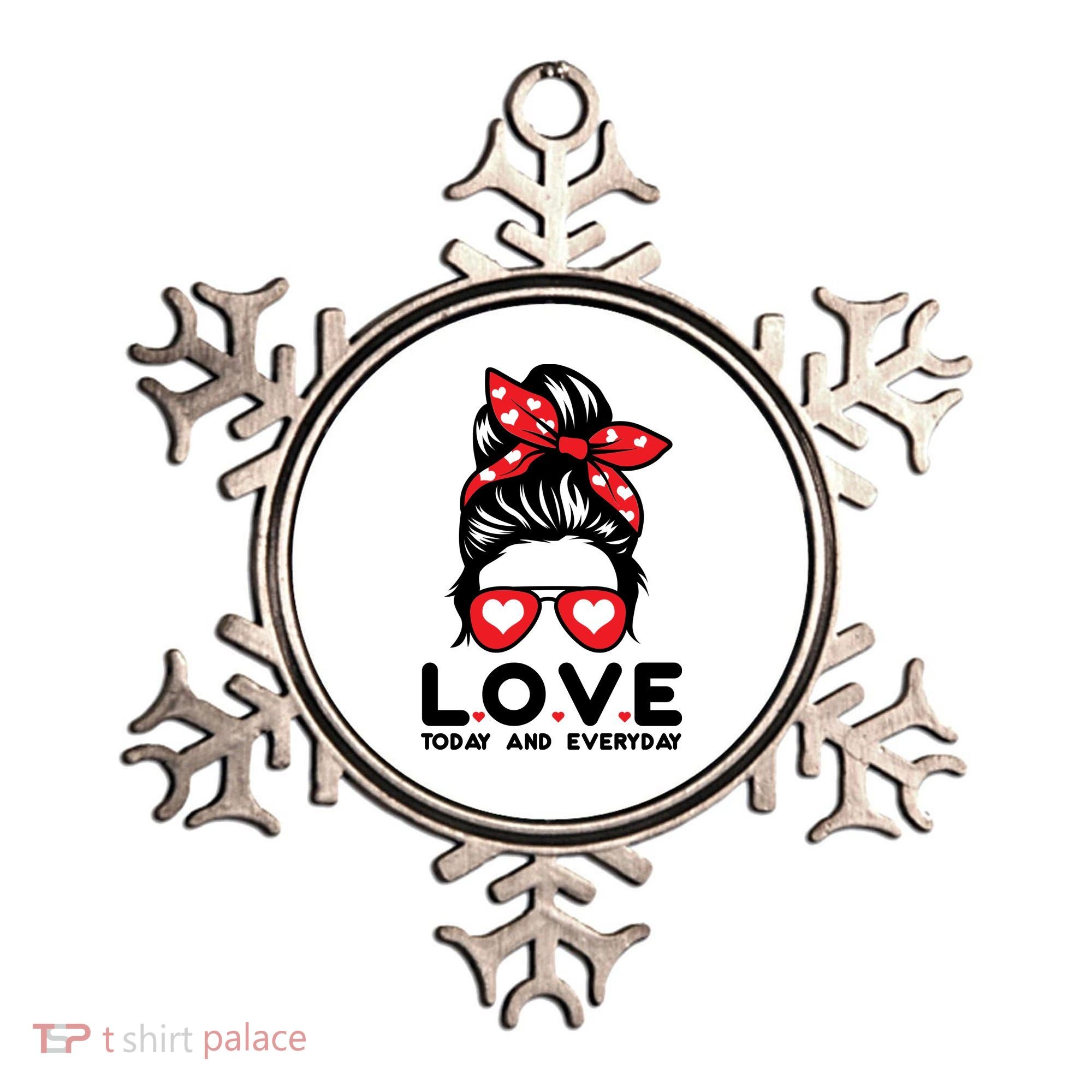 Love Today And Everyday Cute Valentine Hair Bun Ornament