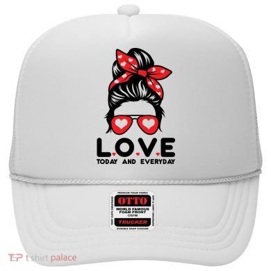 Love Today And Everyday Cute Valentine Hair Bun Hat