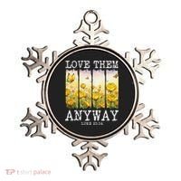Love Them Anyway Butterfly Rose Motivation Christian Women Ornament thumb 0