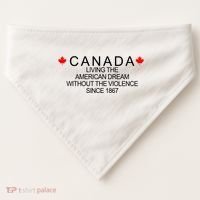 Living The American Dream Since 1867 Canada USA-Made Doggie Bandana thumb 0