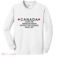 Living The American Dream Since 1867 Canada Kids Long Sleeve Shirt thumb 0