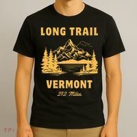 Long Trail America Usa Vermont Long Distance Hiking Mountains Camping T-Shirt thumb 3
