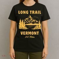 Long Trail America Usa Vermont Long Distance Hiking Mountains Camping T-Shirt thumb 4
