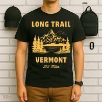 Long Trail America Usa Vermont Long Distance Hiking Mountains Camping T-Shirt thumb 6