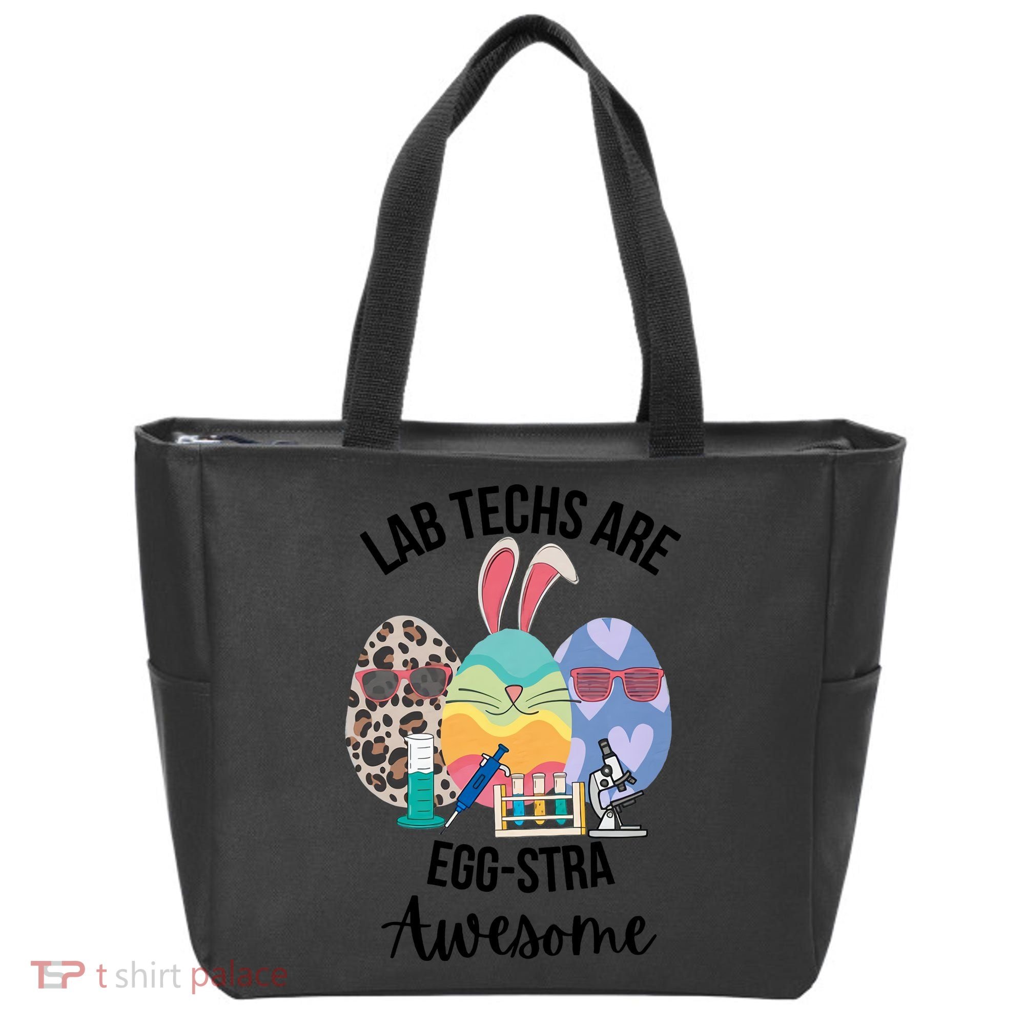 Lab Tech Are EggStra Awesome Egg Easter Lab Week Funny Easter Scienti Tote Bag