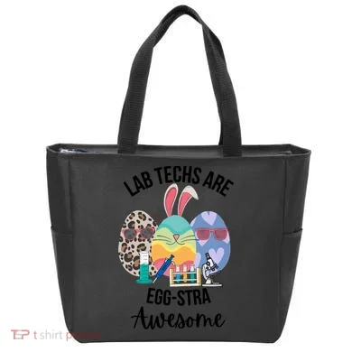 Lab Tech Are EggStra Awesome Egg Easter Lab Week Funny Easter Scienti Tote Bag