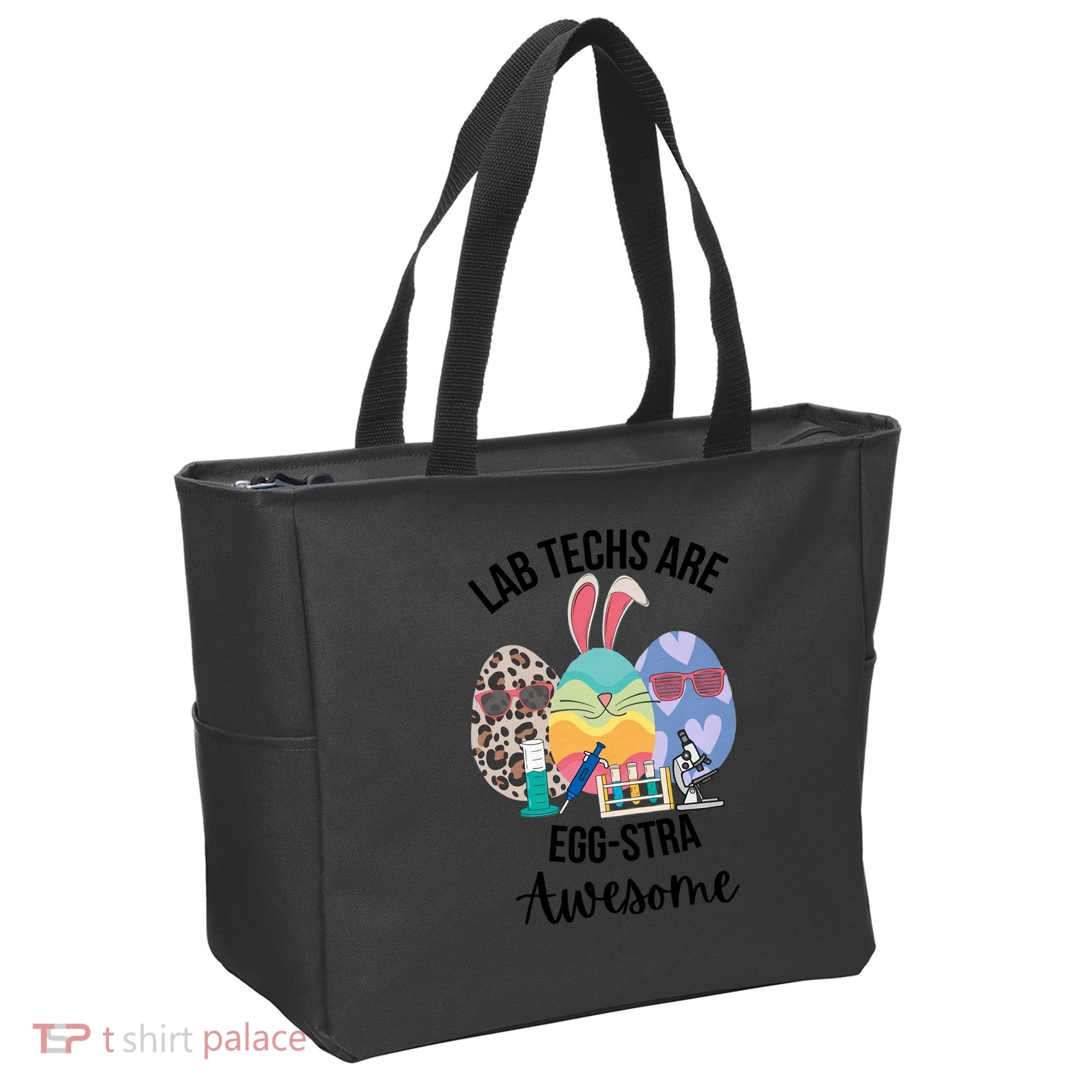 Lab Tech Are EggStra Awesome Egg Easter Lab Week Funny Easter Scienti Tote Bag