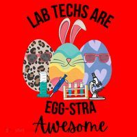 Lab Tech Are EggStra Awesome Egg Easter Lab Week Funny Easter Scienti Santa Hat thumb 1