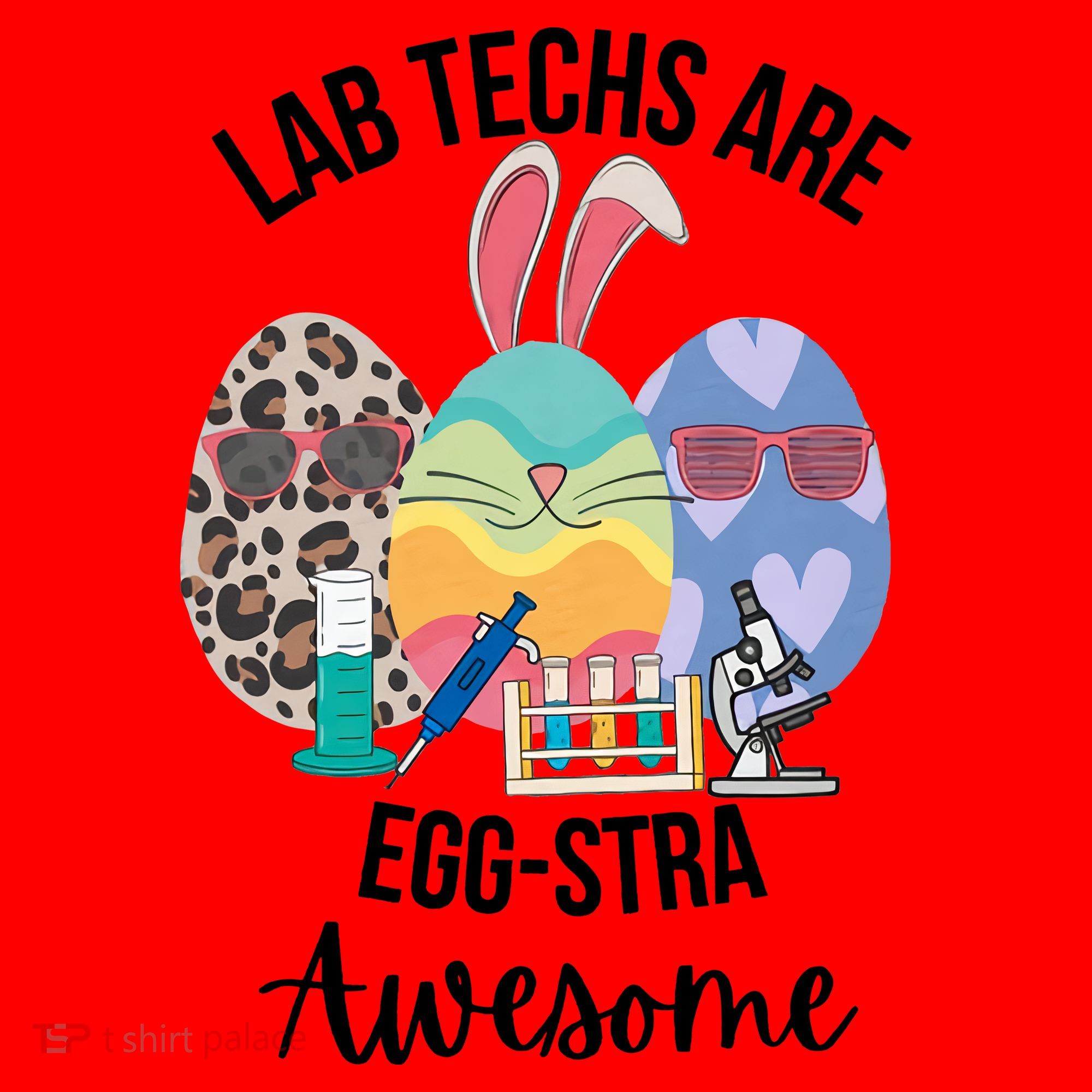 Lab Tech Are EggStra Awesome Egg Easter Lab Week Funny Easter Scienti Santa Hat