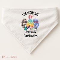 Lab Tech Are EggStra Awesome Egg Easter Lab Week Funny Easter Scienti USA-Made Doggie Bandana thumb 0