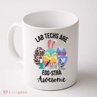 Lab Tech Are EggStra Awesome Egg Easter Lab Week Funny Easter Scienti Coffee Mug thumb 0