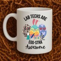 Lab Tech Are EggStra Awesome Egg Easter Lab Week Funny Easter Scienti Coffee Mug thumb 2