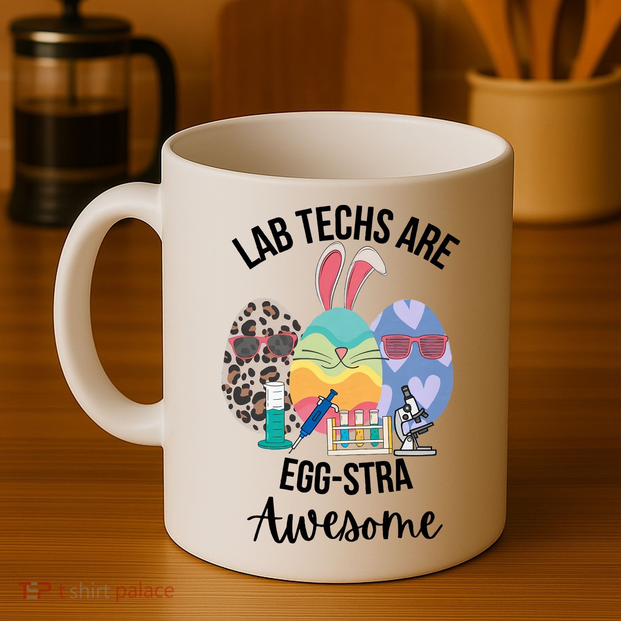 Lab Tech Are EggStra Awesome Egg Easter Lab Week Funny Easter Scienti Coffee Mug